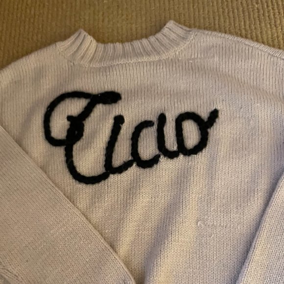 Wildfox Ciao Bella Sweater Beige and Black XS - Picture 3 of 6